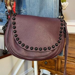 Rebecca Minkoff Plum Pebbled Leather with Black Accents
